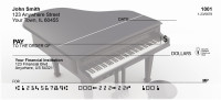 Bland and White Piano Personal Checks | GCA-50