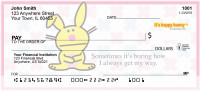 Girly It's Happy Bunny Personal Checks | IHB-11