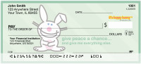 Give Peace A Chance It's Happy Bunny Personal Checks | IHB-16