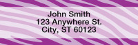 Zebra Pattern Rectangle Address Labels | LROPC-11