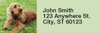 Cuddly Cocker Puppies Rectangle Address Labels | LRRDOG-66