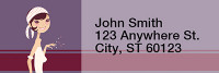 Girly Shoes and Nails Rectangle Address Labels | LRRGIR-04