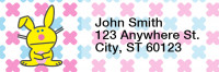 It's Happy Bunny Girly Rectangle Address Labels | LRRIHB-03