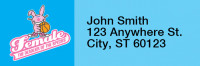 It's Happy Bunny Girly Rectangle Address Labels | LRRIHB-03