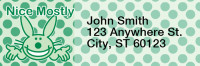 It's Happy Bunny Nice Mostly Rectangle Address Labels | LRRIHB-06