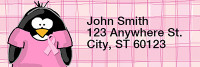 Jen Goode's Ribbon Penguins Rectangle Address Labels | LRRJEN-09