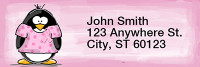Jen Goode's Ribbon Penguins Rectangle Address Labels | LRRJEN-09