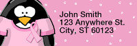 Jen Goode's Ribbon Penguins Rectangle Address Labels | LRRJEN-09