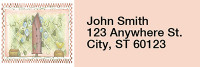 Garden Birdhouses Narrow Address Labels by Laurie Weber | LRRJHS-09