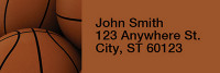 Basketball Sport Narrow Address Labels | LRRSPO-12