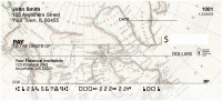 Vintage North America Map Personal Checks | MIL-16