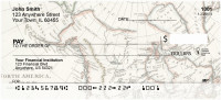 Vintage North America Map Personal Checks | MIL-16