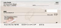 Sand Written Monogram 'Q' Personal Checks | MONO-07Q