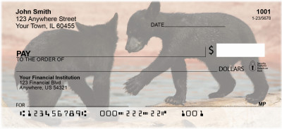 Black Bear Cubs Personal Checks | ANI-44