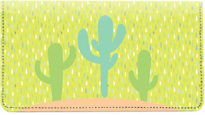 Colorful Cacti Leather Checkbook Cover | CDP-FLO001