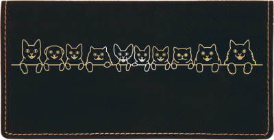 Cat Tails Engraved Leather Cover | CLE-00003