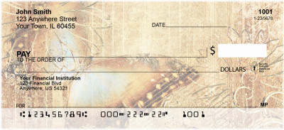 Rustic Butterflies Personal Checks | EVC-06