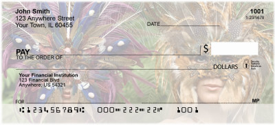 Feathered Masks Personal Checks | EVC-54