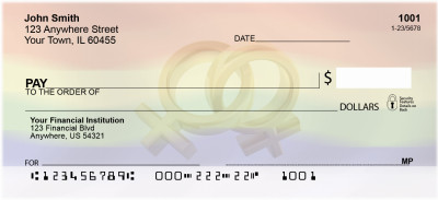 Gay Pride Symbols Personal Checks | EVC-58