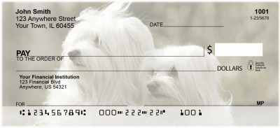 Maltese Dog Personal Checks | EVC-70