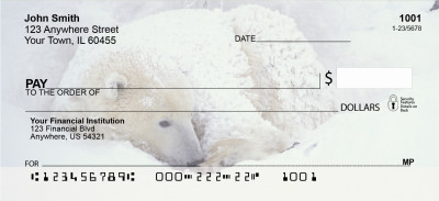 Precious Polar Bear Cubs Personal Checks | EVC-80