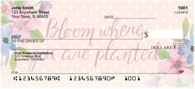 Happiness Blooms From Within Personal Checks | FLO-010