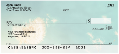 Whimsical Dandelion Personal Checks | FLOC-15