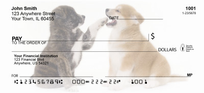 Akita Puppies Personal Checks | GCA-05