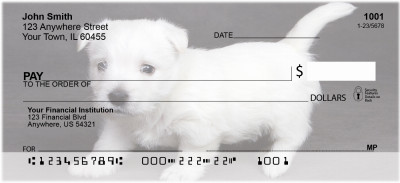 West Highland Terrier Puppies Personal Checks | GCA-08