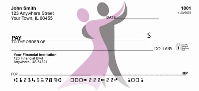 Dancer Silhouette Personal Checks | GCA-15