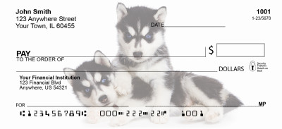 Siberian Husky Puppy Personal Checks | GCA-23
