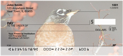 Robin Red Breast Personal Checks | GCB-03