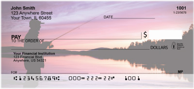 Fishing Silhouettes Personal Checks | GCB-47