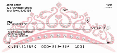 Pink Tiaras Personal Checks | GCB-61