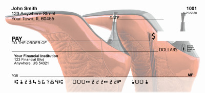 Red Stiletto Boots Personal Checks | GCB-96