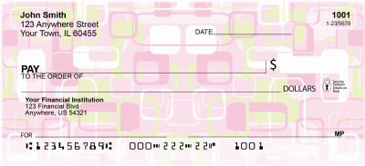 Retro Shapes Top Tear Personal Checks | GEP-50