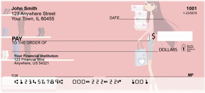Girly Shoes and Nails Personal Checks | GIR-04