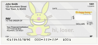 It's Happy Bunny More Insults Personal Checks | IHB-05