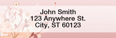 Floral Elegance Rectangle Address Labels | LROPC-06