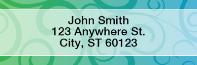 Swirls Rectangle Address Labels | LROPC-10