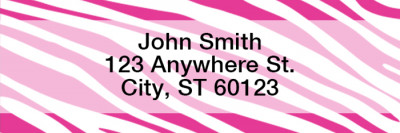 Zebra Pattern Rectangle Address Labels | LROPC-11