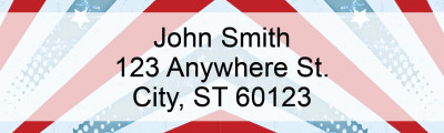 Red, White and Blue Address Labels | LRPAT-39