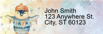 Winter Waddle Address Labels | LRRANI-014