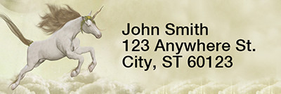 Moonlit Unicorns Rectangle Address Labels | LRRANI-56