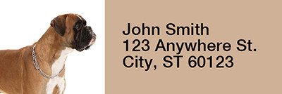 Boxer Rectangle Address Labels | LRRDOG-95