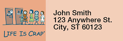 A Womans Life Is Crap Rectangle Address Labels  | LRRLIC-11