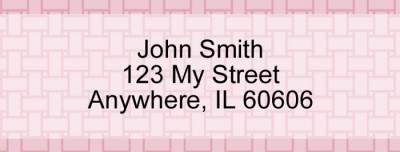 Pink Safety Narrow Address Labels | LRVAL-026