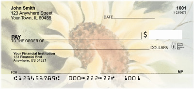 Watercolor Sunflowers Personal Checks | NAT-30