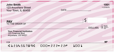 Zebra Pattern Personal Checks | OPC-11