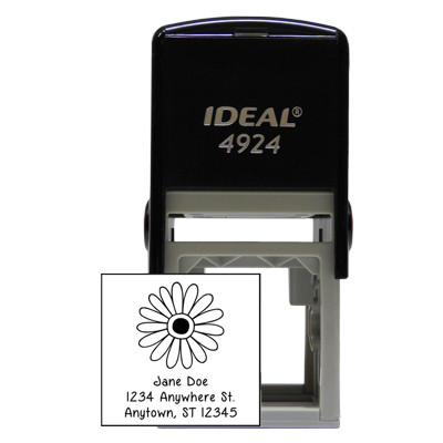 Square Designer Flower Stamp | STA-LAS-DS02